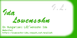 ida lowensohn business card